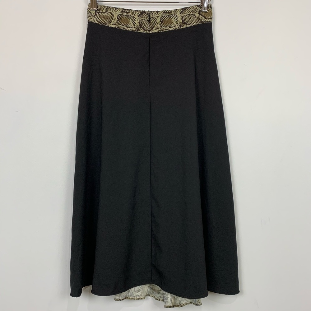 NWT Zara Pleated Animal Snake Print Midi Skirt - Picture 4 of 4